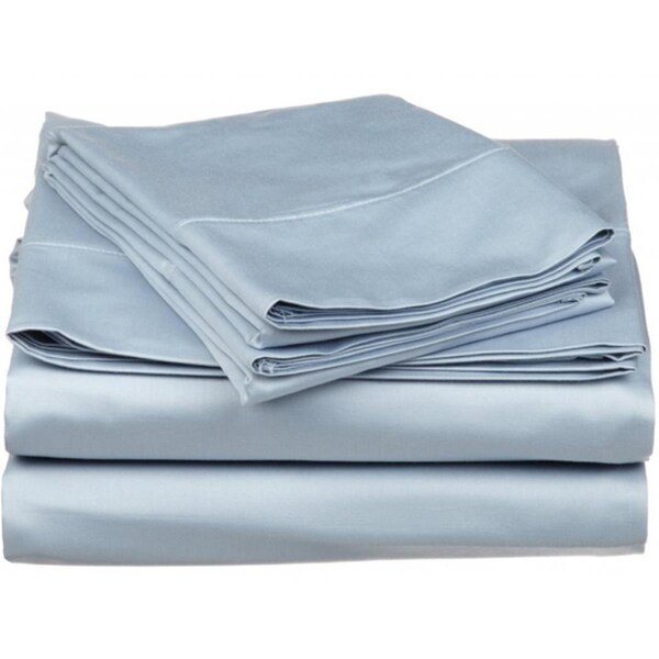 Impressions By Luxor Treasures 530 Thread Count Egyptian Cotton Queen Sheet Set Solid Light Blue 530QNSH SLLB - main